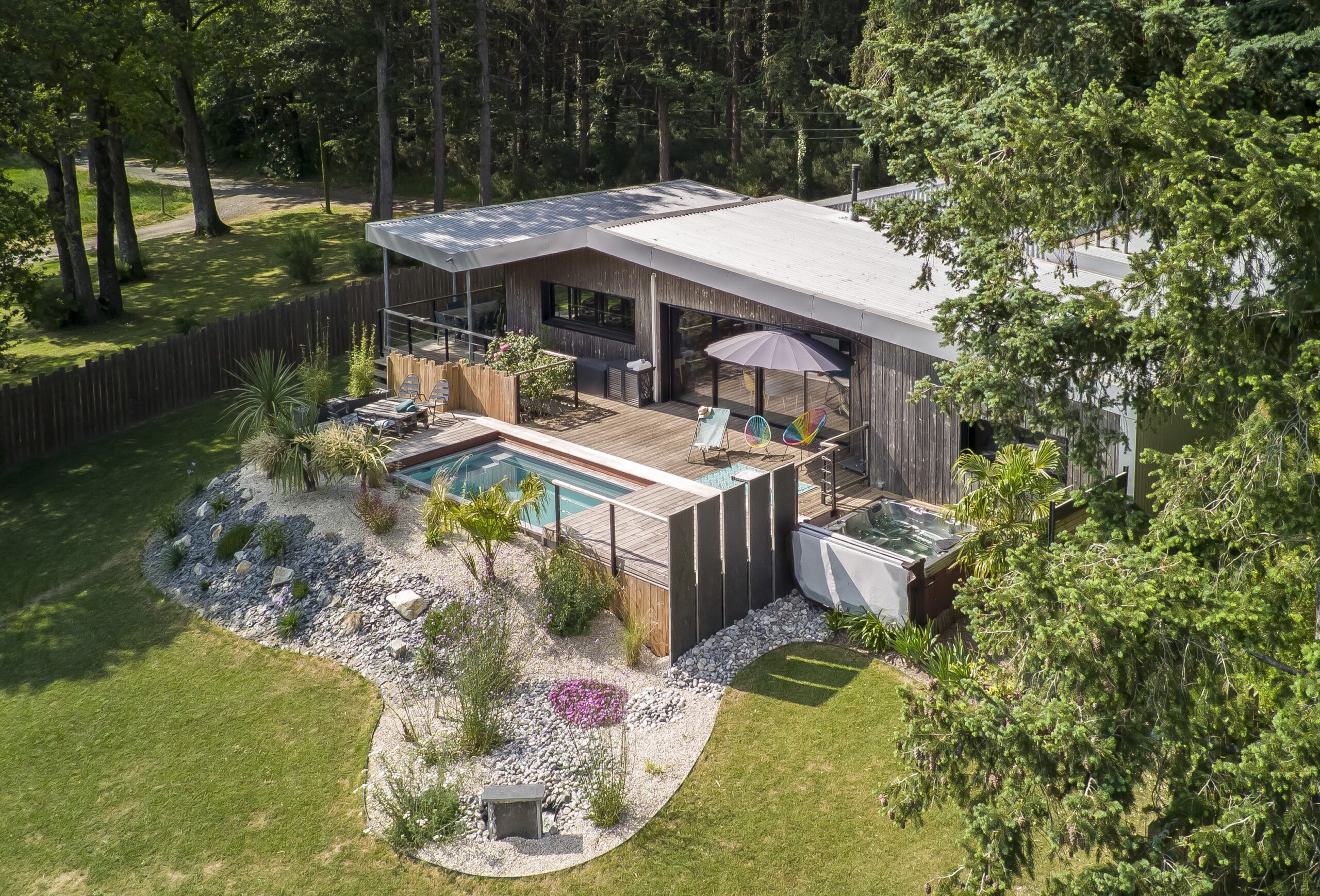 Aménagement avec mini piscine